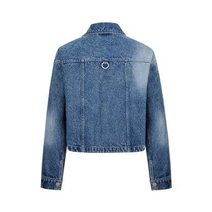 13DE MARZO Maximalist Pendant Denim Jacket Blue