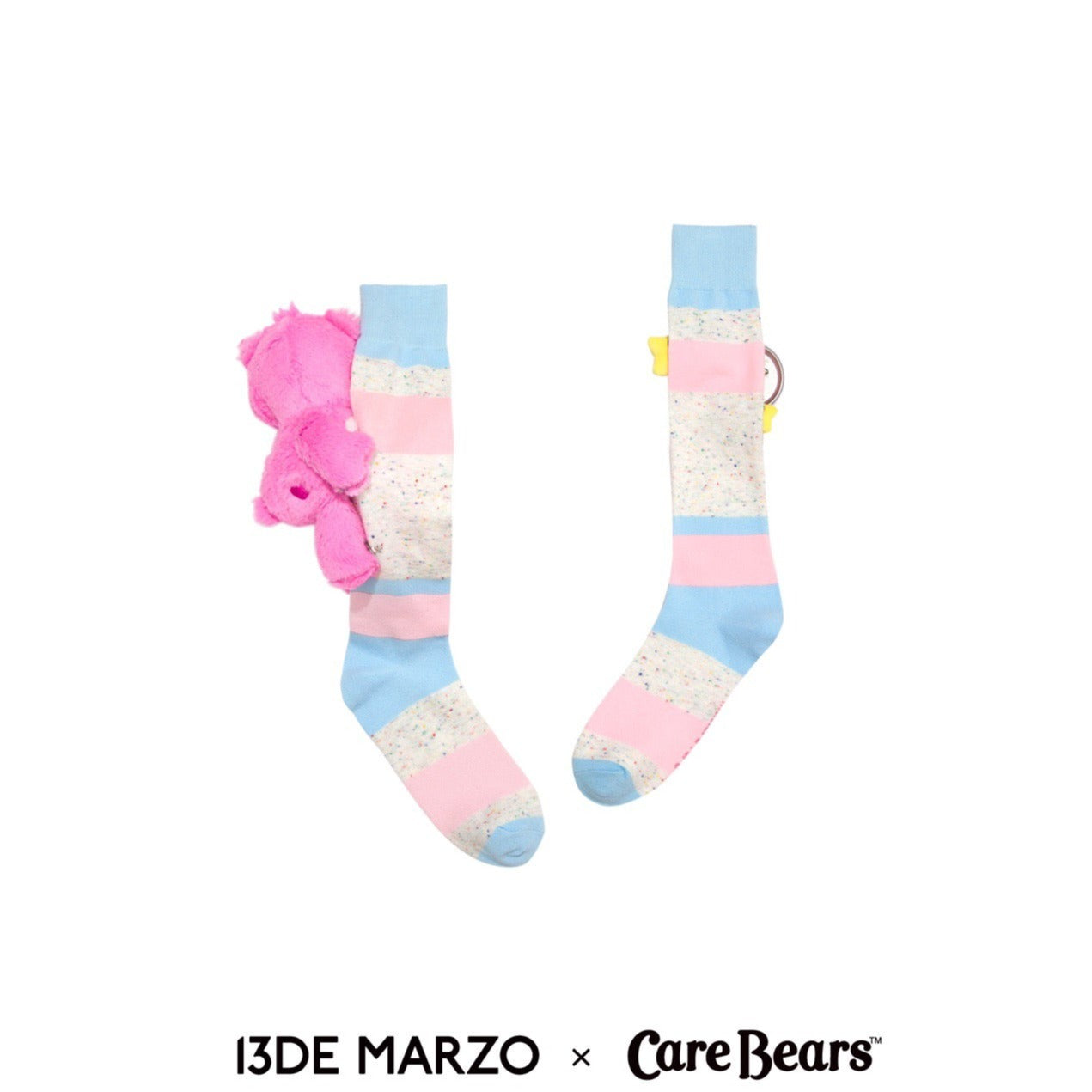 13DE MARZO x CARE BEARS Rainbow Socks Crystal Pink