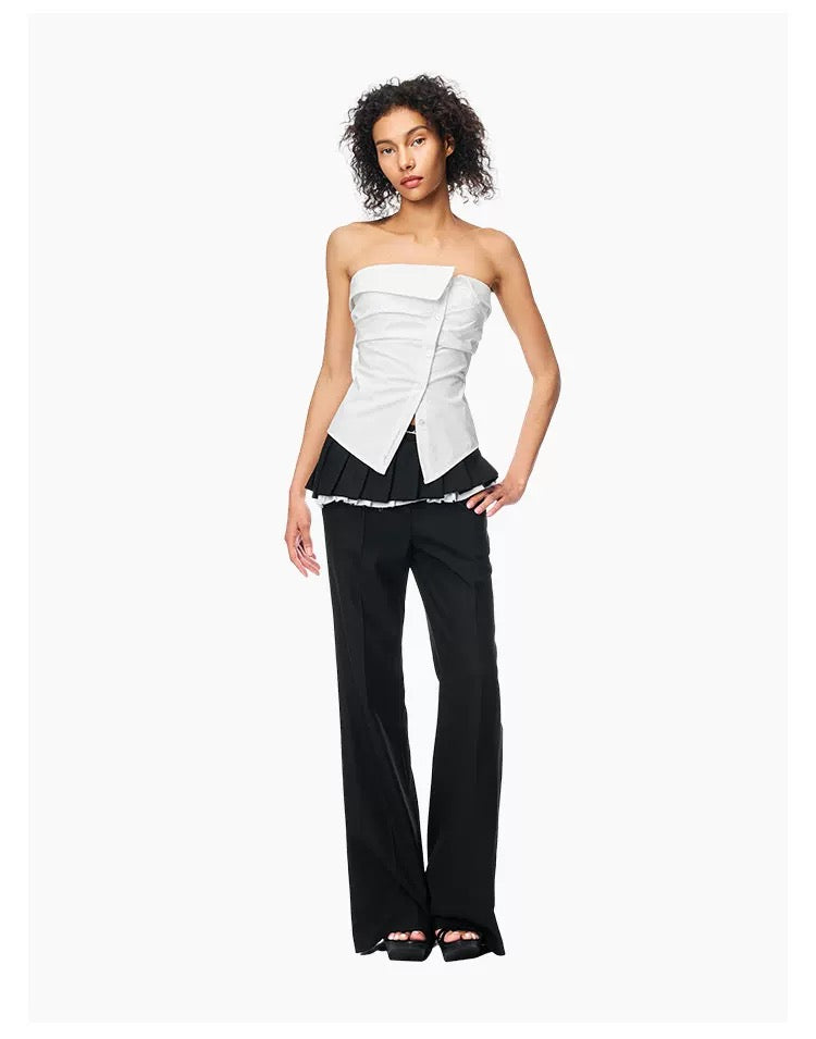 Ann Andelman Black Fake Two-piece Suit Pants