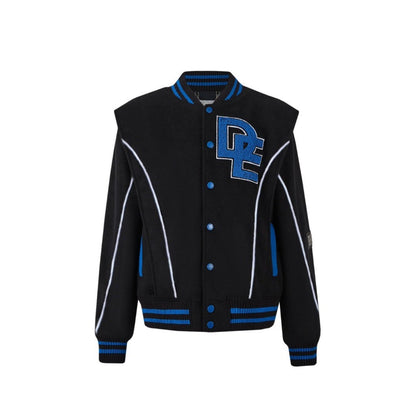 13DE MARZO Light Tube Baseball Jacket Black