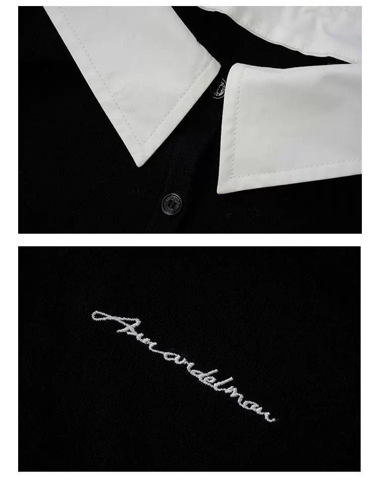 Ann Andelman Black Detachable Panelled Cardigan