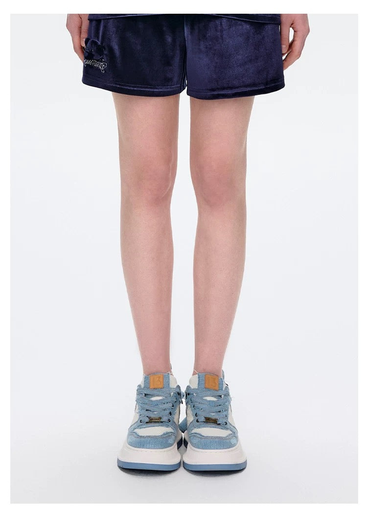 13DE MARZO Bear Denim Sneakers Blue