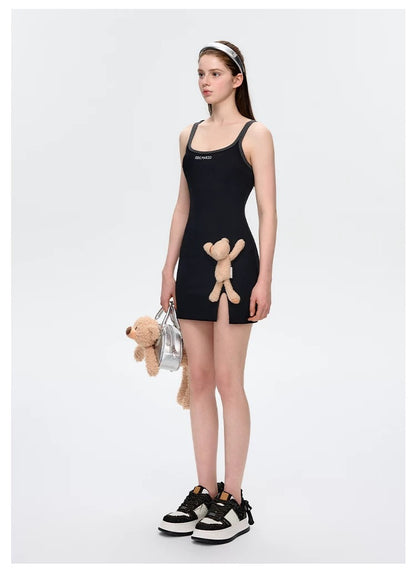 13DE MARZO Bear Denim Sneakers Black