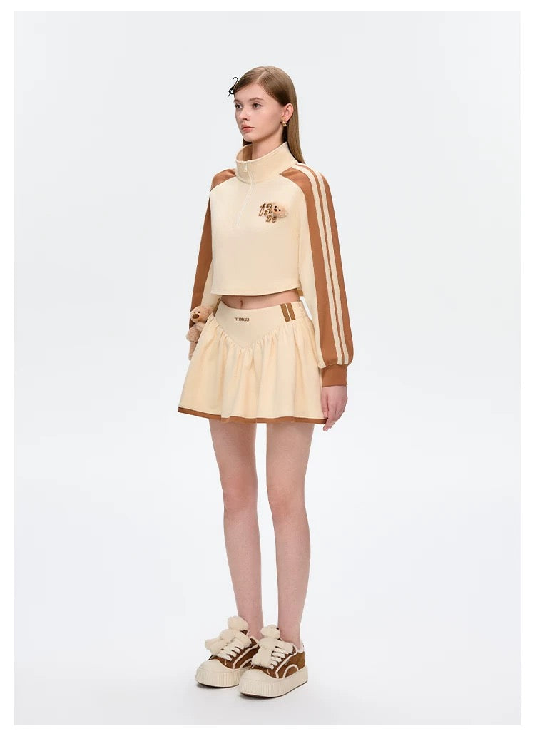 13DE MARZO Basic American Skirt Beige