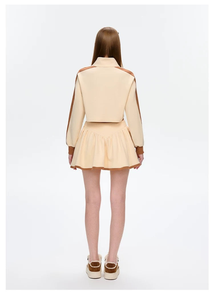 13DE MARZO Basic American Skirt Beige