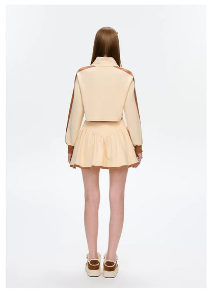 13DE MARZO Basic American Skirt Beige