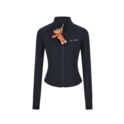 13DE MARZO Sunburnt Bear Sun Protection Slim Jacket Black