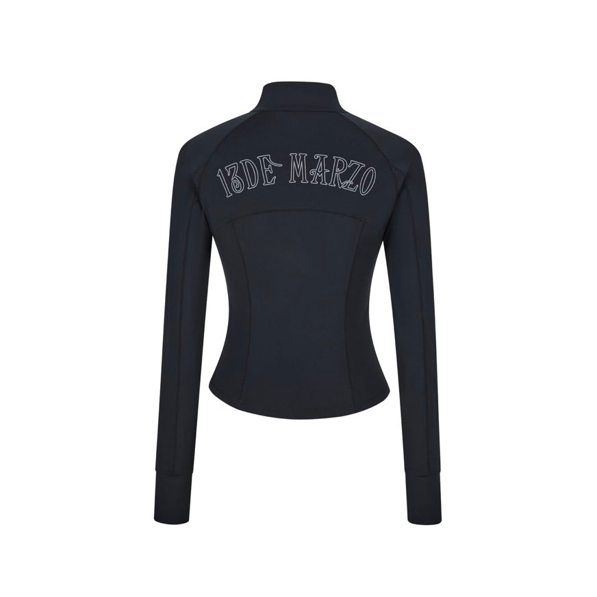 13DE MARZO Sunburnt Bear Sun Protection Slim Jacket Black