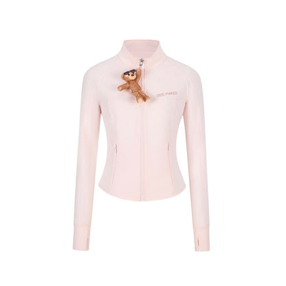13DE MARZO Sunburnt Bear Sun Protection Slim Jacket Pink