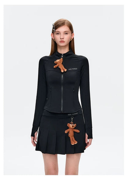 13DE MARZO Sunburnt Bear Sun Protection Slim Jacket Black