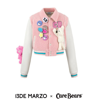 13DE MARZO x CARE BEARS Baseball Jacket English Rose