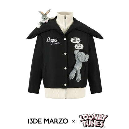 13DE MARZO x LOONEY TUNES Bugs Bunny Down Jacket Black