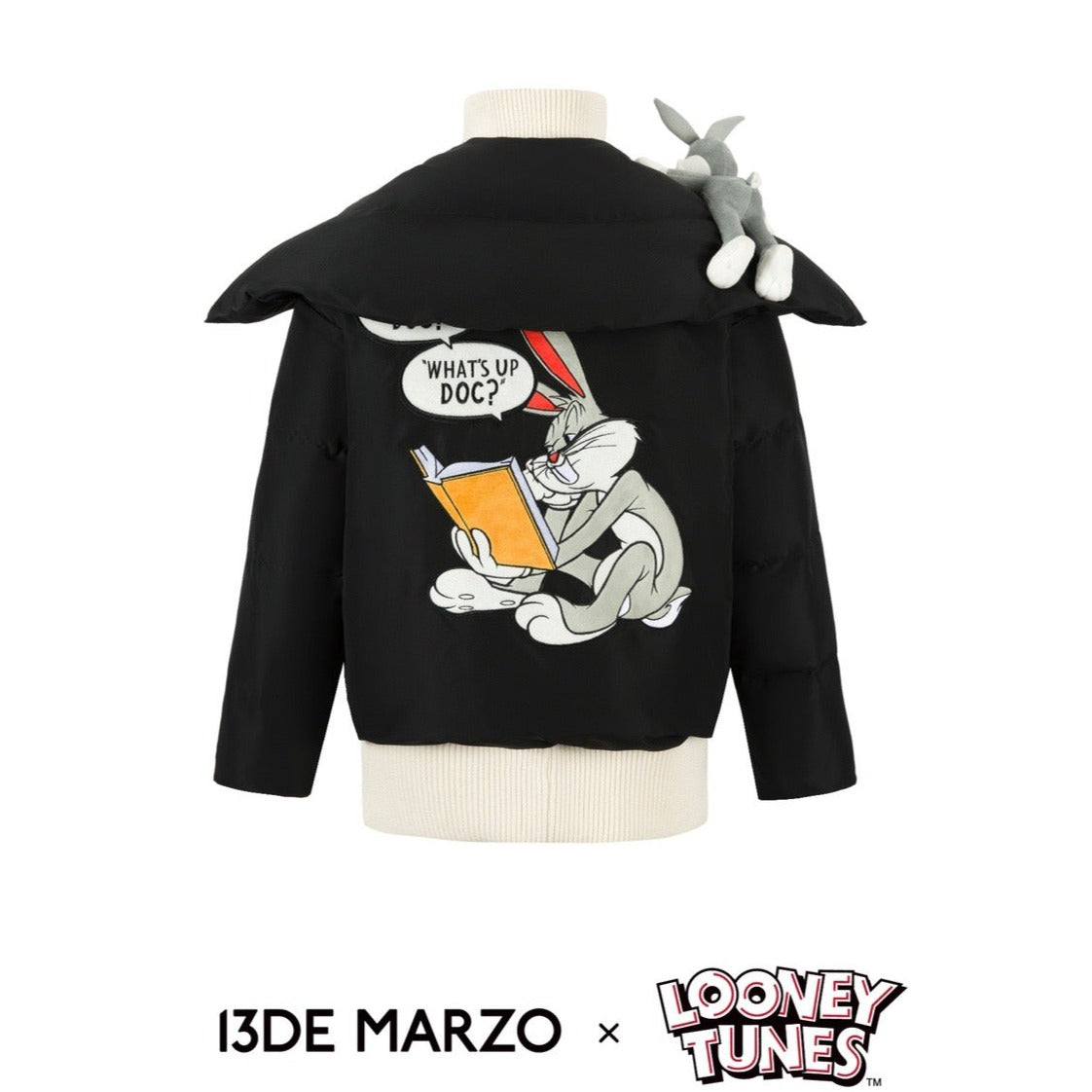 13DE MARZO x LOONEY TUNES Bugs Bunny Down Jacket Black – Fixxshop