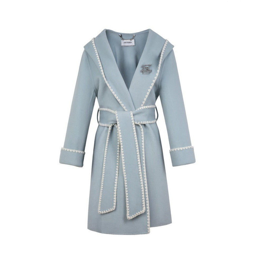 13DE MARZO Doozoo Robe Coat Pearl Blue