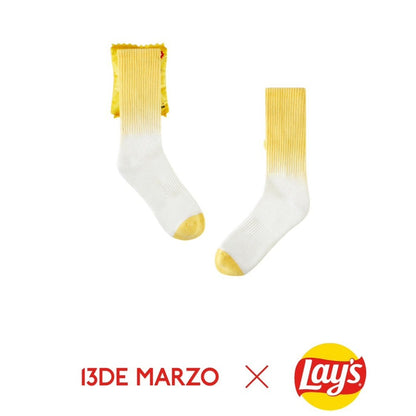 13DE MARZO X Lay's Flavor Bear Socks Yellow