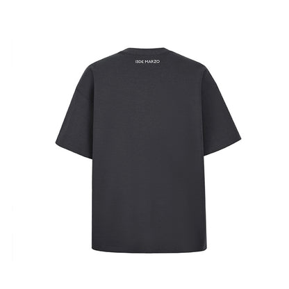 13DE MARZO Rhinstone T-Shirt Dark Grey