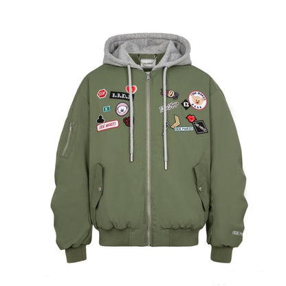 13DE MARZO Badges MA-1 Jacket Rifle Green