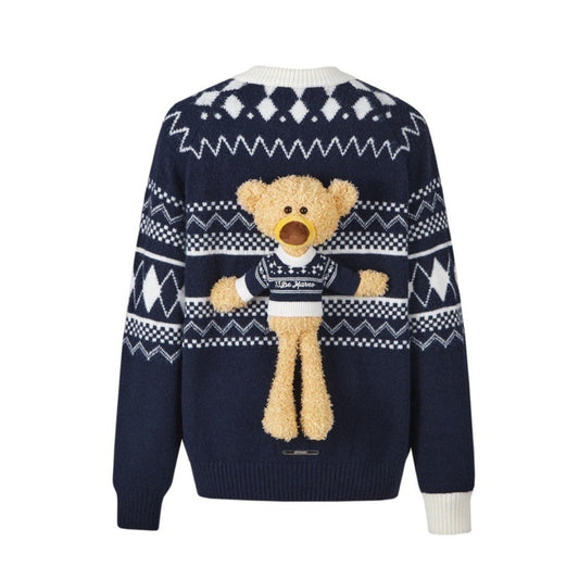 13DE MARZO Bear Exotic Nostalgia Sweater Eclipse