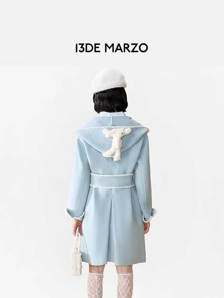 13DE MARZO Doozoo Robe Coat Pearl Blue – Fixxshop