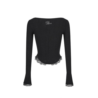 13DE MARZO Bear Lacy Undertee Black