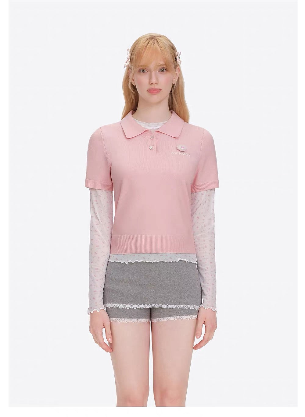 13DE MARZO Doozoo Polo Tee Pink