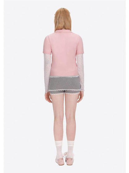 13DE MARZO Doozoo Polo Tee Pink