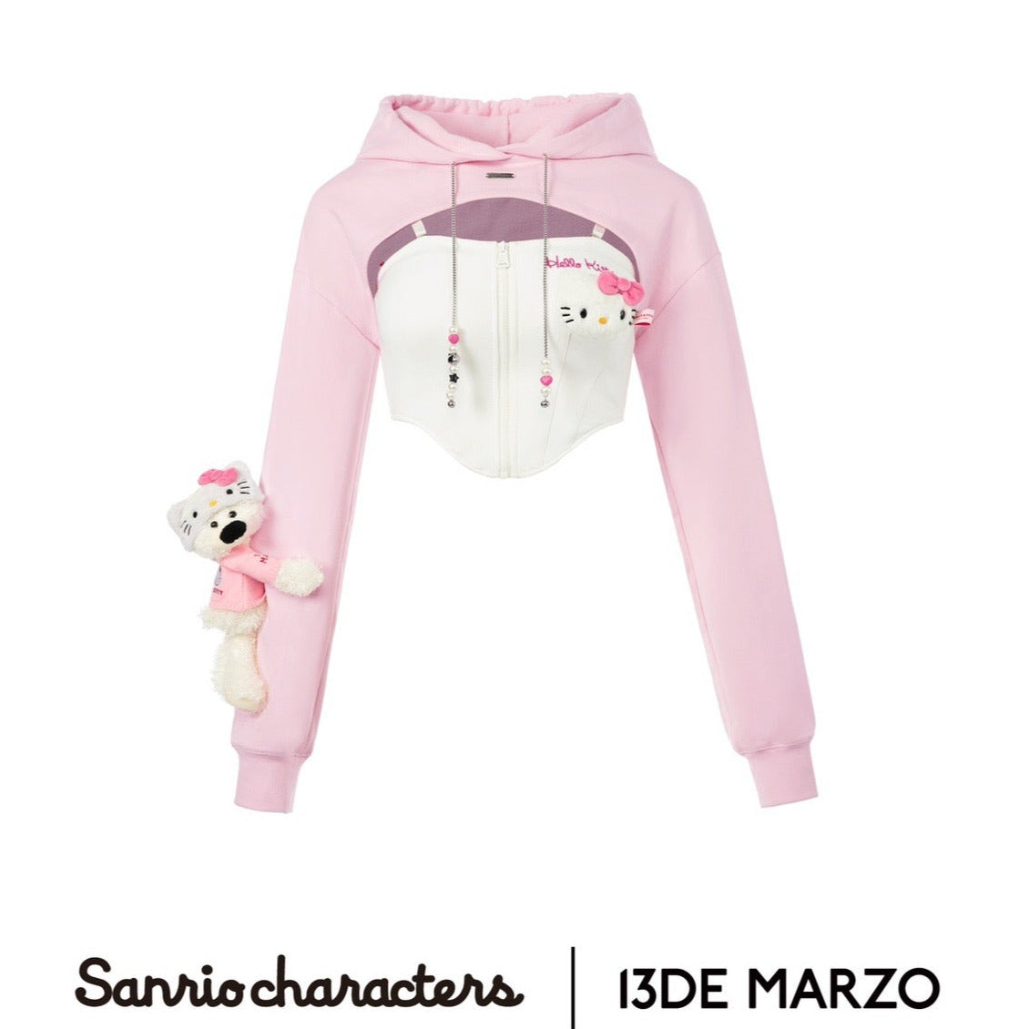 13DE MARZO Hello Kitty Bear Sports Hoodie Tender Touch