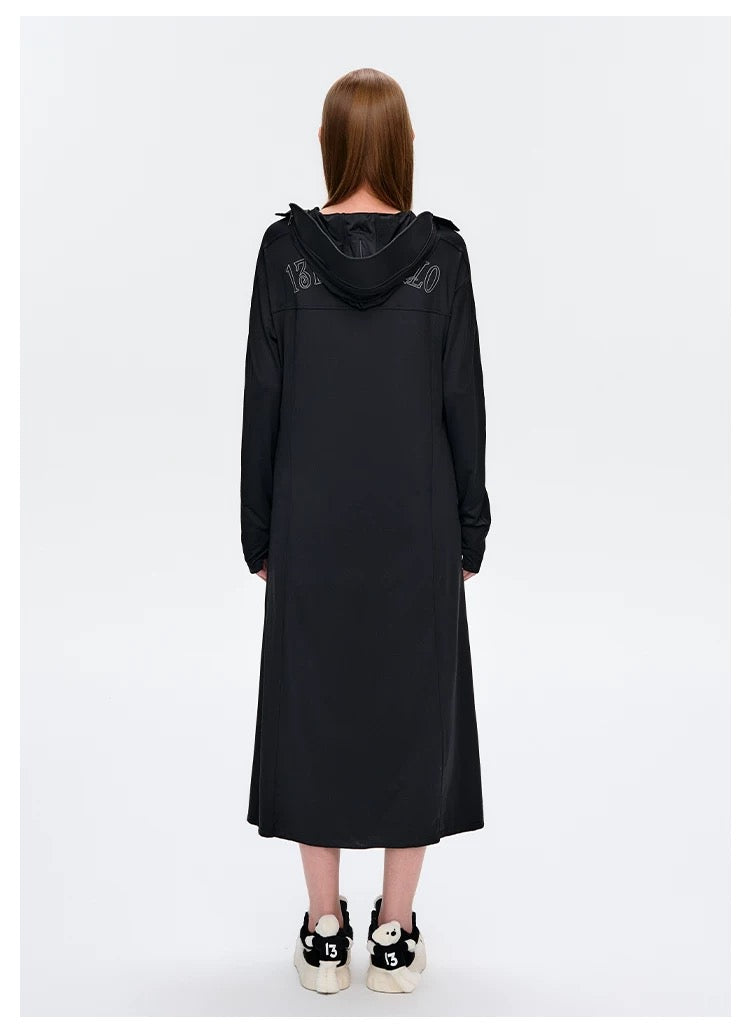 13DE MARZO Sun Protection Long Jacket Black