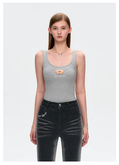 13DE MARZO Bear Basic Tank Grey