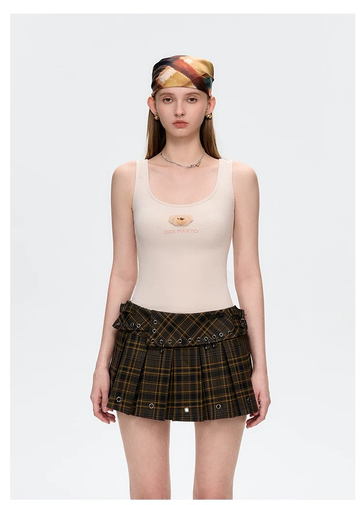 13DE MARZO Bear Basic Tank Beige