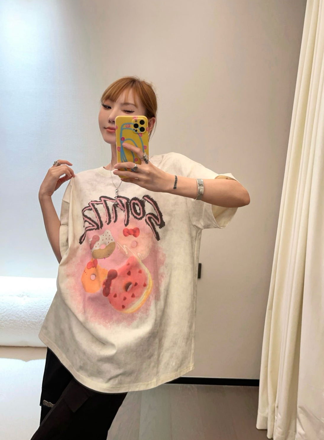 Sofitte Donut Graffiti Tee Beige