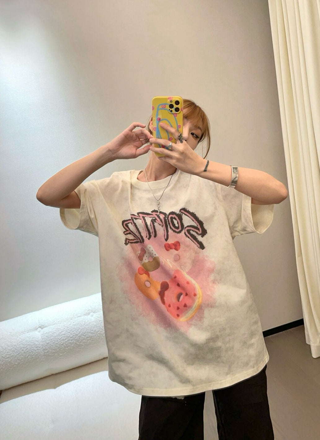 Sofitte Donut Graffiti Tee Beige