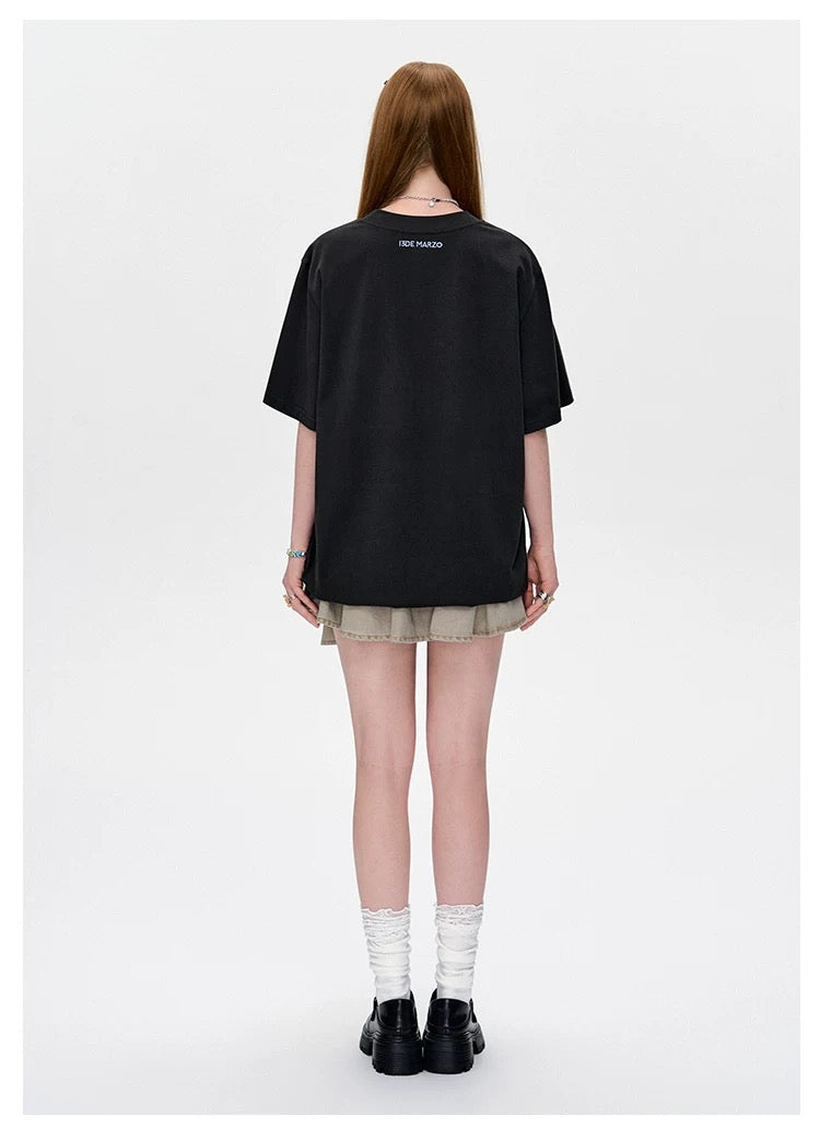 13DE MARZO Butterfly Bush T-shirt Black