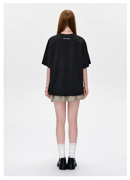 13DE MARZO Butterfly Bush T-shirt Black