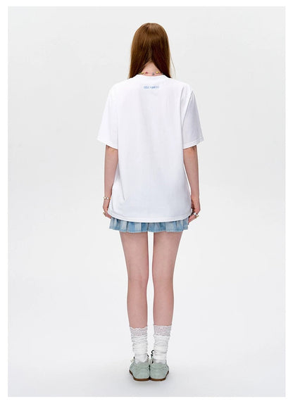 13DE MARZO Butterfly Bush T-shirt White