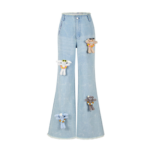 13DE MARZO Holiday Plushies Denim Jeans Blue