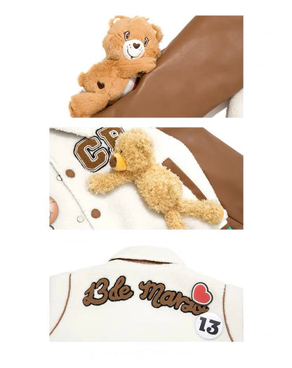 13DE MARZO x CARE BEARS Baseball Jacket White