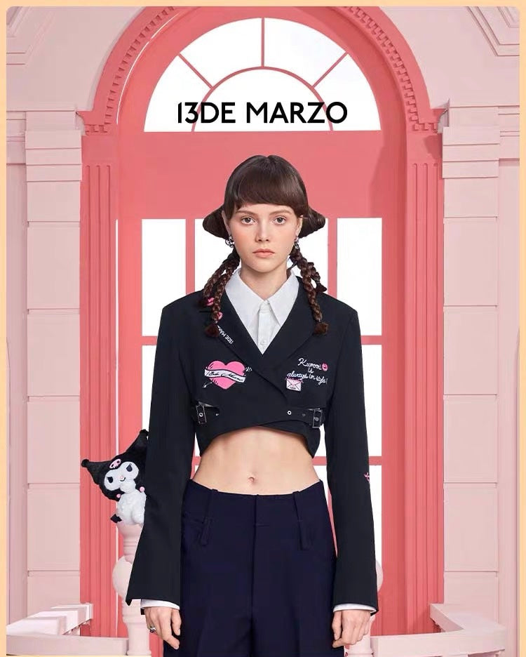 13DE MARZO Kuromi Bear Short Suit Black