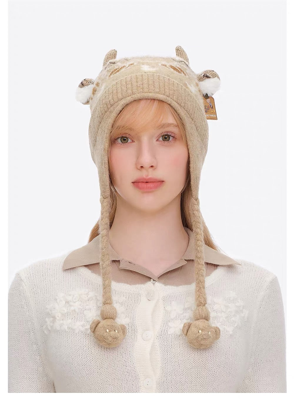 13DE MARZO Marzo Valley Horn Knit Beanie