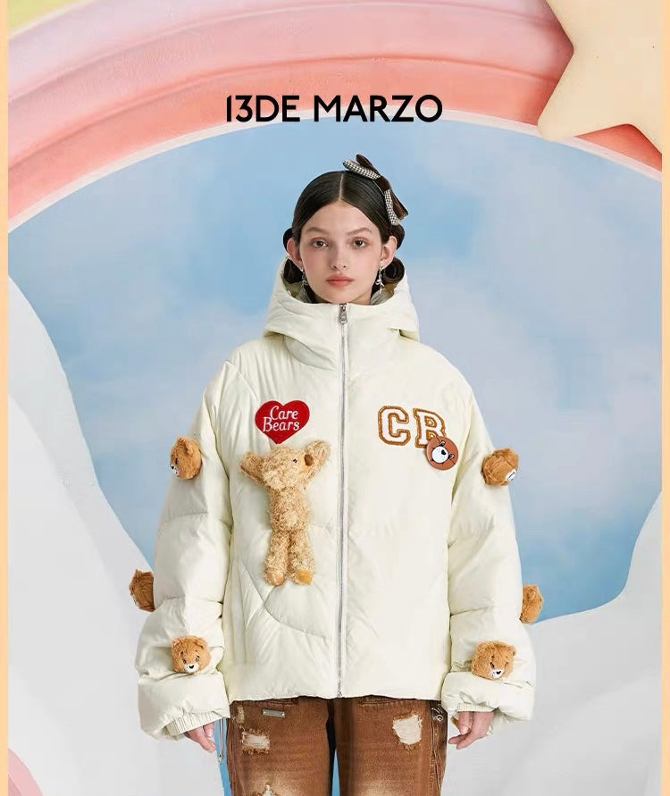 13DE MARZO x CARE BEAR Luminous Down Jacket Gardenia