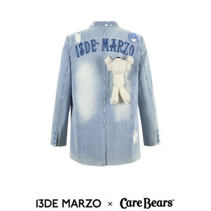 13DE MARZO x CARE BEARS Broken Denim Suit Dusk Blue