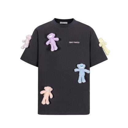 13DE MARZO Rainbow Bear T-Shirt Dark Grey