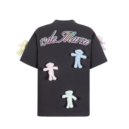 13DE MARZO Rainbow Bear T-Shirt Dark Grey