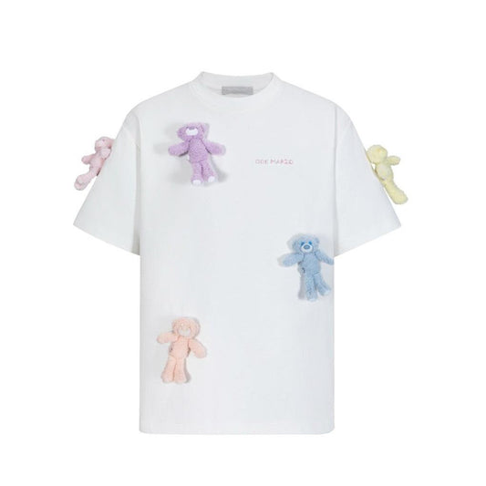 13DE MARZO Rainbow Bear T-Shirt White