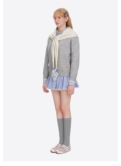 13DE MARZO Marzo Valley Cape Sweater Grey