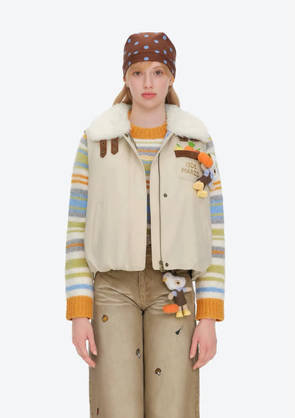 13DE MARZO Marzo Valley Duck Bear Down Vest Khaki
