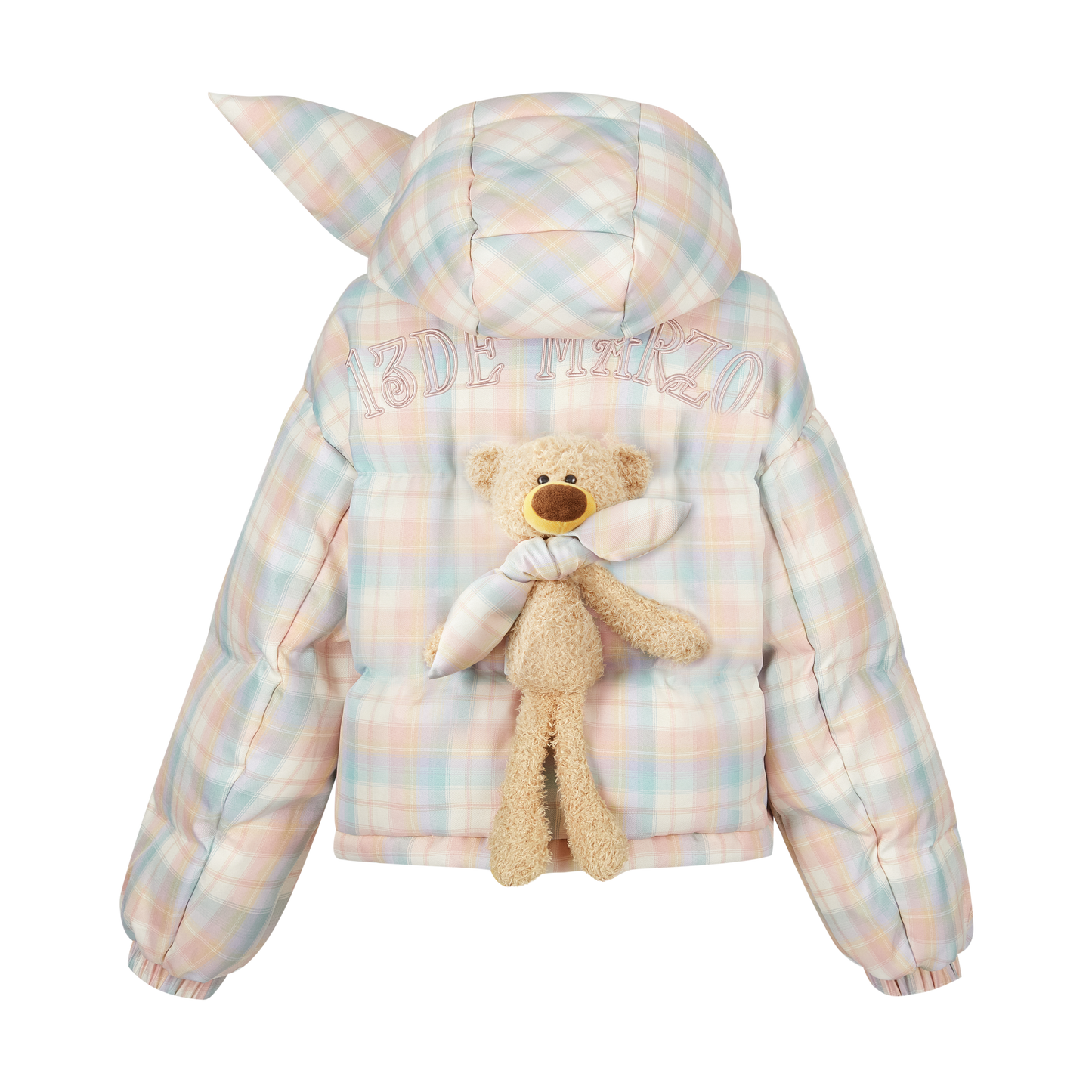 13DE MARZO Bear Knot Down Jacket Pink