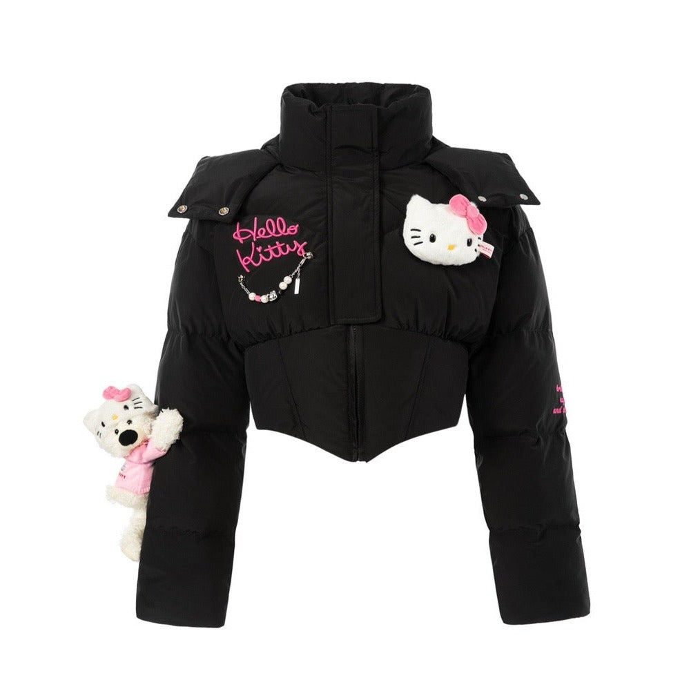 13DE MARZO Hello Kitty Bear Short Down Jacket Tap Shoe