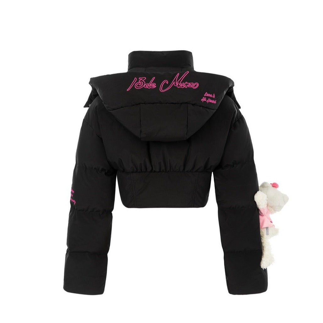 13DE MARZO Hello Kitty Bear Short Down Jacket Tap Shoe