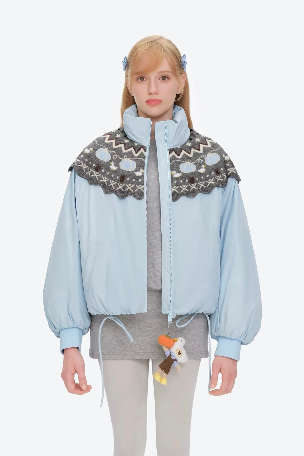13DE MARZO Marzo Valley Bear Bud Down Jacket Blue